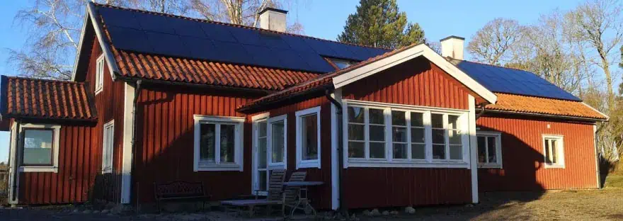 Solceller på K-märkt hus i Bålsta