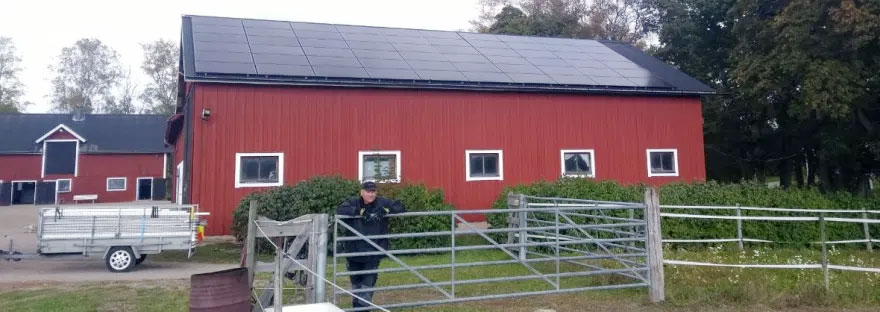 Lantbruk Fjärdhundra 18 kW solceller